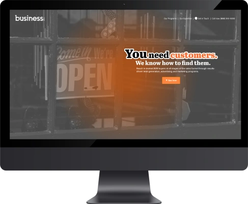 thumbnail of a computer showing business website